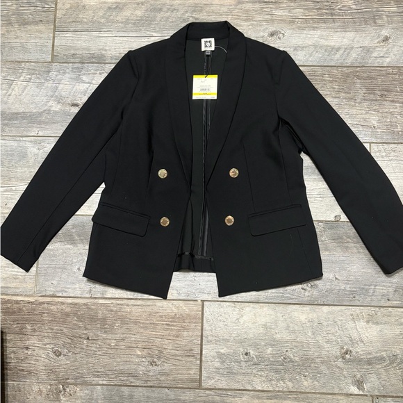 Anne Klein Black Blazer Size M Career Jacket NWT Retails for $149 - Picture 2 of 8